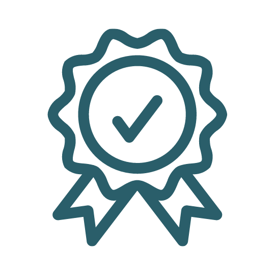 Certification badge icon